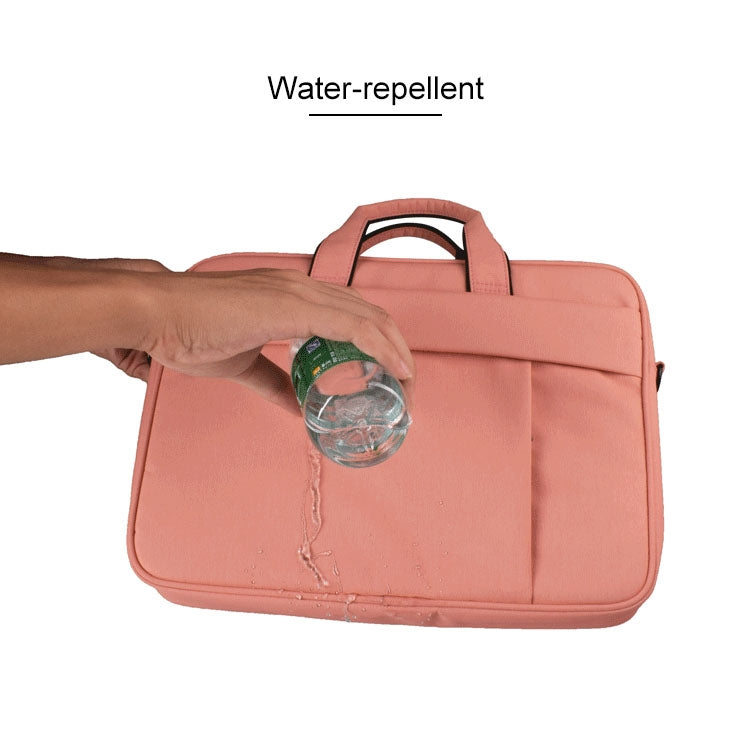 DJ03 Waterproof Anti-scratch Anti-theft One-shoulder Handbag for 14.1 inch Laptops, with Suitcase Belt(Pink) - Computer & Networking by buy2fix | Online Shopping UK | buy2fix