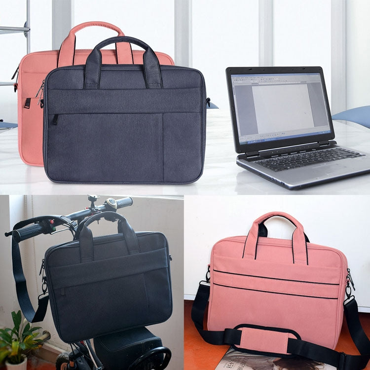 DJ03 Waterproof Anti-scratch Anti-theft One-shoulder Handbag for 15.6 inch Laptops, with Suitcase Belt(Pink) - 15.6 - 17 inch by buy2fix | Online Shopping UK | buy2fix