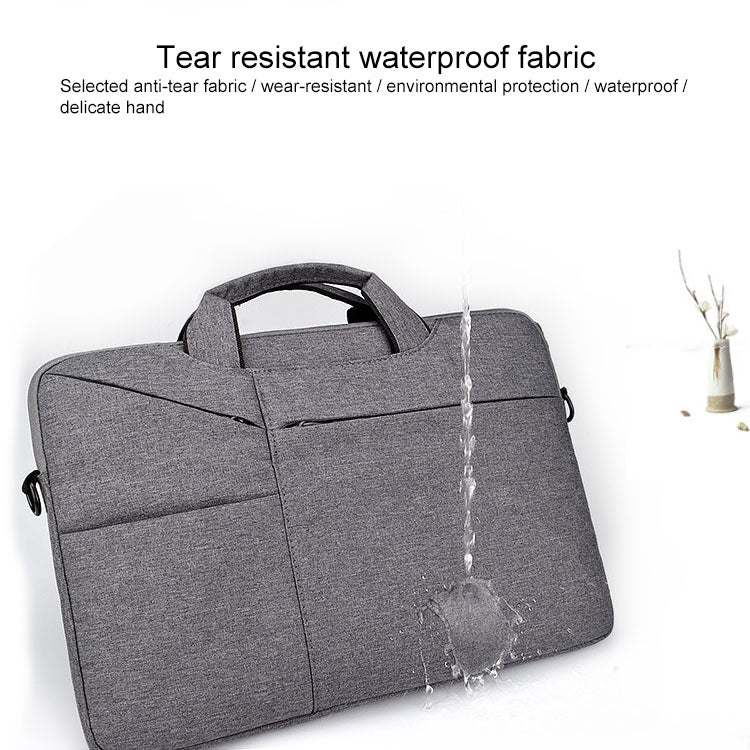 ST02S Waterproof Tear Resistance Hidden Portable Strap One-shoulder Handbag for 13.3 inch Laptops, with Suitcase Belt(Navy Blue) - Computer & Networking by buy2fix | Online Shopping UK | buy2fix