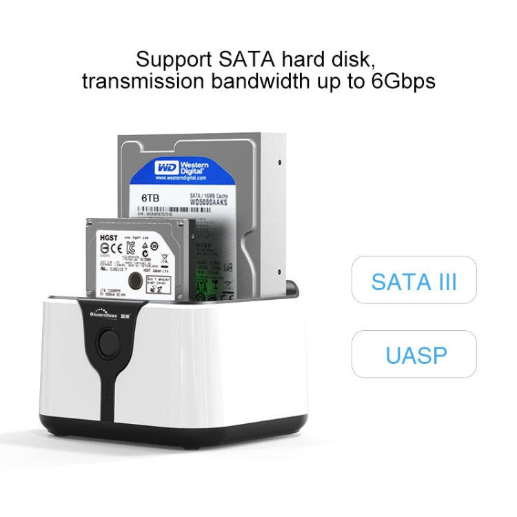 Blueendless 2.5 / 3.5 inch SATA USB 3.0 2 Bay Hard Drive Dock (AU Plug) - HDD Enclosure by Blueendless | Online Shopping UK | buy2fix