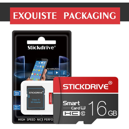 STICKDRIVE 16GB U1 White Line Red and Black TF(Micro SD) Memory Card - Micro SD Card by STICKDRIVE | Online Shopping UK | buy2fix