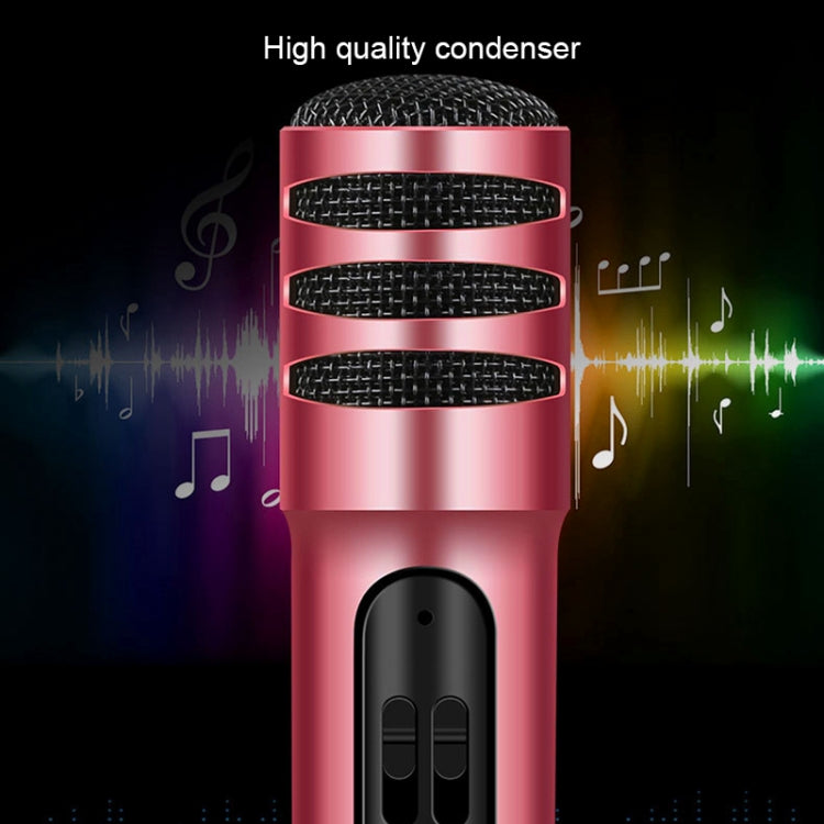 BGN-C7 Condenser Microphone Dual Mobile Phone Karaoke Live Singing Microphone Built-in Sound Card(Red) - Consumer Electronics by buy2fix | Online Shopping UK | buy2fix