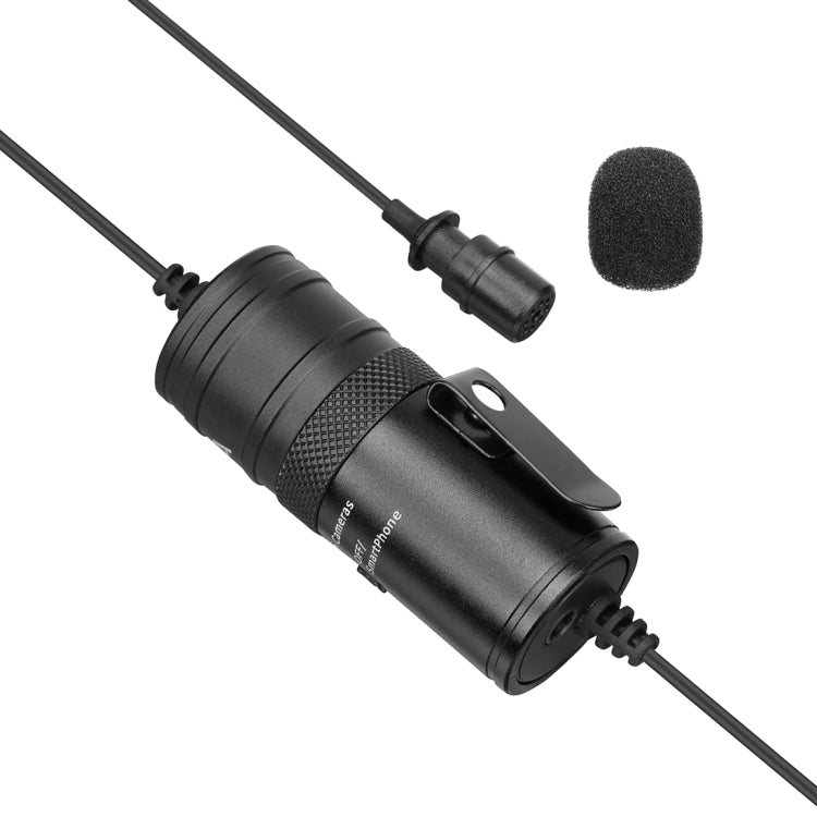 BOYA BY-M1 PRO Universal 3.5mm Plug Omni-directional Lavalier Microphone, Cable Length: 6m (Black) - Consumer Electronics by BOYA | Online Shopping UK | buy2fix