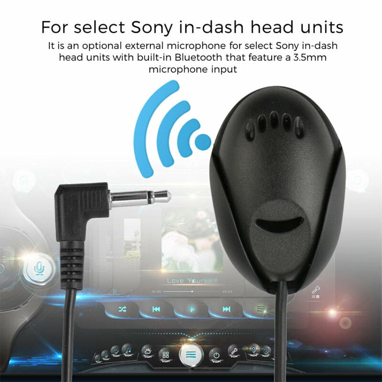 ZJ010MR Mono 3.5mm Angle Head Plug Car Navigation GPS Speaker External Paste Bluetooth Microphone, Length: 3m - Consumer Electronics by buy2fix | Online Shopping UK | buy2fix