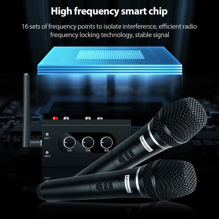 Original Lenovo TW01C TV K Song Dual Wireless Microphone with Sound Card Set - Consumer Electronics by Lenovo | Online Shopping UK | buy2fix