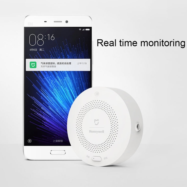 Original Xiaomi Mijia Honeywell Smart Natural Gas Alarm CH4 Monitoring Detector Alarm, Work Independently or Work with Multifunctional Gateway (CA1001)(White) - Security by Xiaomi | Online Shopping UK | buy2fix