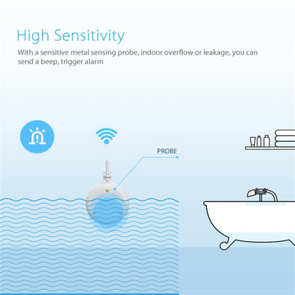 NEO NAS-WS02W WiFi Water Sensor & Flood Detector, Support Android / IOS systems - Security by buy2fix | Online Shopping UK | buy2fix