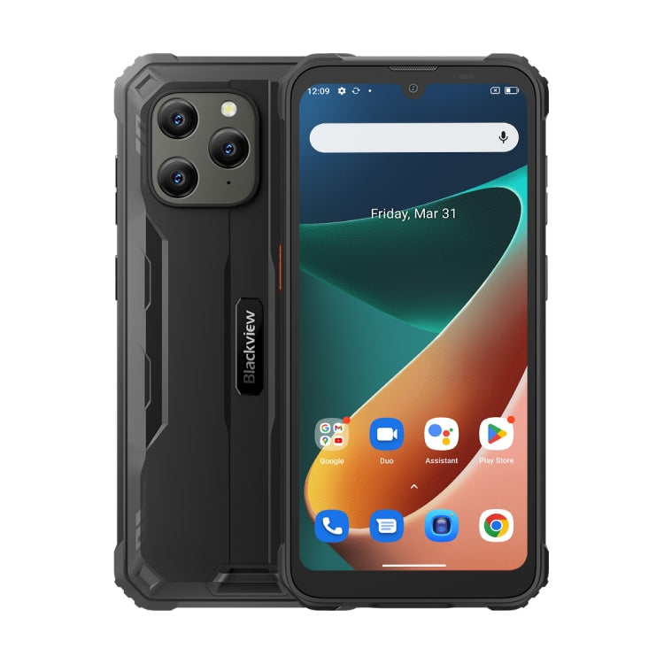 Blackview BV5300 Pro Rugged Phone, 4GB+64GB, IP68/IP69K/MIL-STD-810H, Face Unlock, 6580mAh Battery, 6.1 inch Android 12 MTK6765 Helio G35 Octa Core up to 2.3GHz, Network: 4G, OTG, NFC, Dual SIM(Black) - Blackview by Blackview | Online Shopping UK | buy2fix