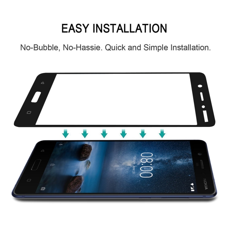 Full Glue Full Cover Screen Protector Tempered Glass film for Nokia 5.1 Plus / X5 - Nokia Tempered Glass by buy2fix | Online Shopping UK | buy2fix