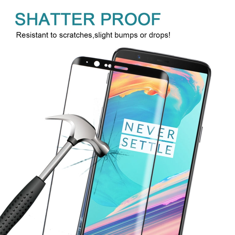 For OnePlus 5T 3D Curved Edge 9H Hardness HD Tempered Glass Screen Protector(Black) - OnePlus Tempered Glass by buy2fix | Online Shopping UK | buy2fix