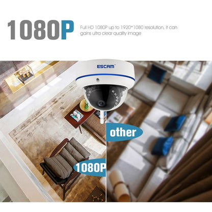 ESCAM Speed QD800WIFI ONVIF HD 1080P 2.0MP P2P Private Cloud Waterproof Security WiFi IP Camera, Support Motion Detection / Night Vision, IR Distance: 10m(US Plug) - Security by buy2fix | Online Shopping UK | buy2fix