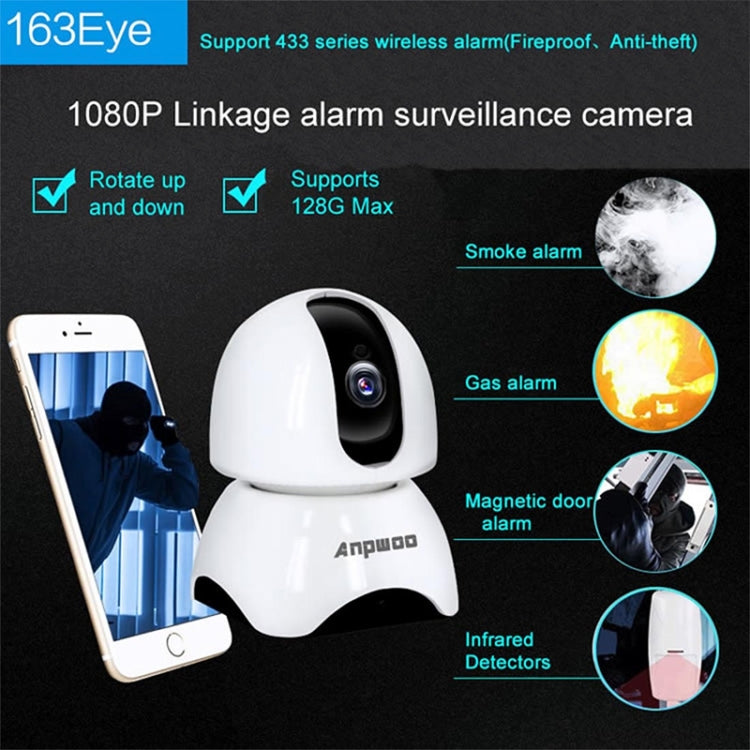 Anpwoo-YT003 2.0 Mega 3.6mm Lens Wide Angle 1080P Smart WIFI Monitor Camera , Support Night Vision & TF Card Expansion Storage, EU Plug - Security by Anpwoo | Online Shopping UK | buy2fix
