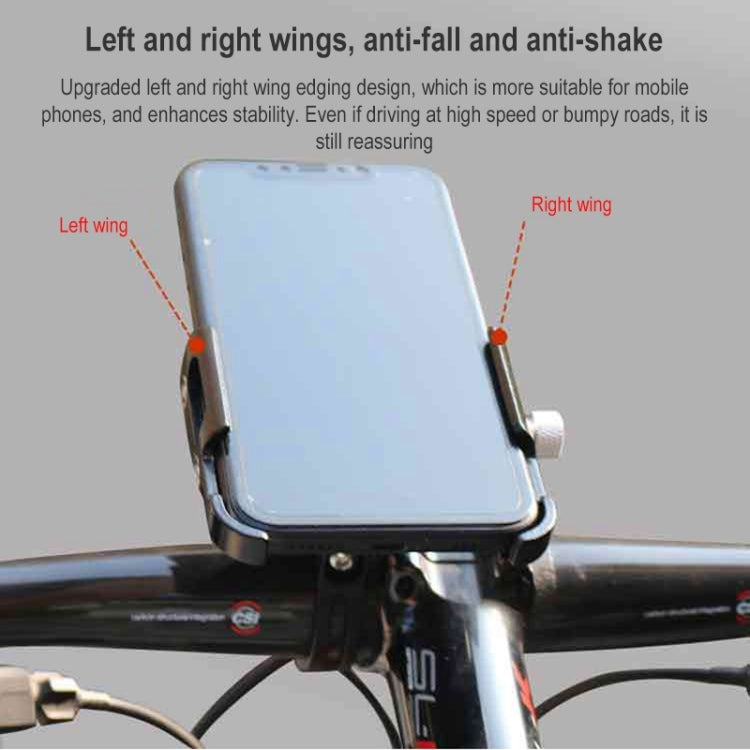 BIKERSAY MP008 Bike Motorcycle Aluminum Alloy Phone Holder Handlebar Clips (Red) - Outdoor & Sports by BIKERSAY | Online Shopping UK | buy2fix