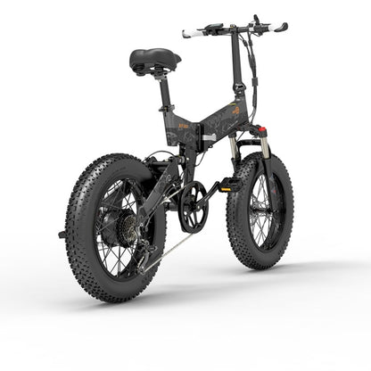 BEZIOR XF200 1000W 48V 15AH Folding Electric Snow Bicycle with 20 inch Tires, EU Plug - Electric Bicycles by BEZIOR | Online Shopping UK | buy2fix