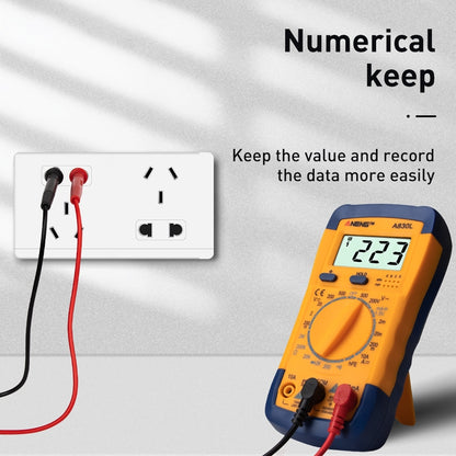 ANENG A830L Handheld Multimeter Household Electrical Instrument (Blue White) - Current & Voltage Tester by ANENG | Online Shopping UK | buy2fix