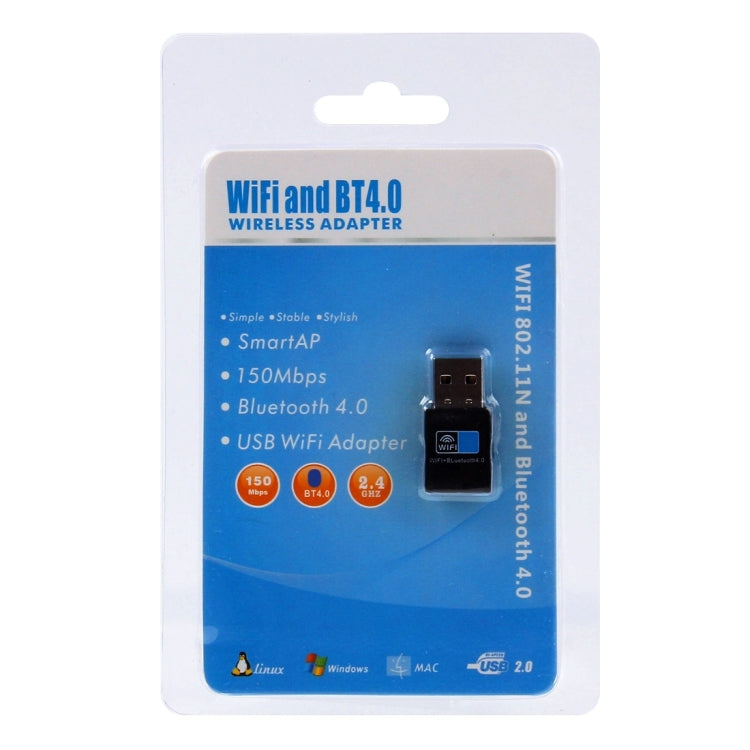 2 in 1 Bluetooth 4.0 + 150Mbps 2.4GHz USB WiFi Wireless Adapter - Computer & Networking by buy2fix | Online Shopping UK | buy2fix