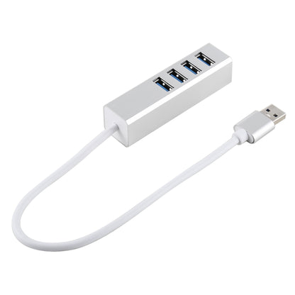 5Gbps Super Speed Self / Bus Power 4 Ports USB 3.0 HUB (Silver) -  by buy2fix | Online Shopping UK | buy2fix