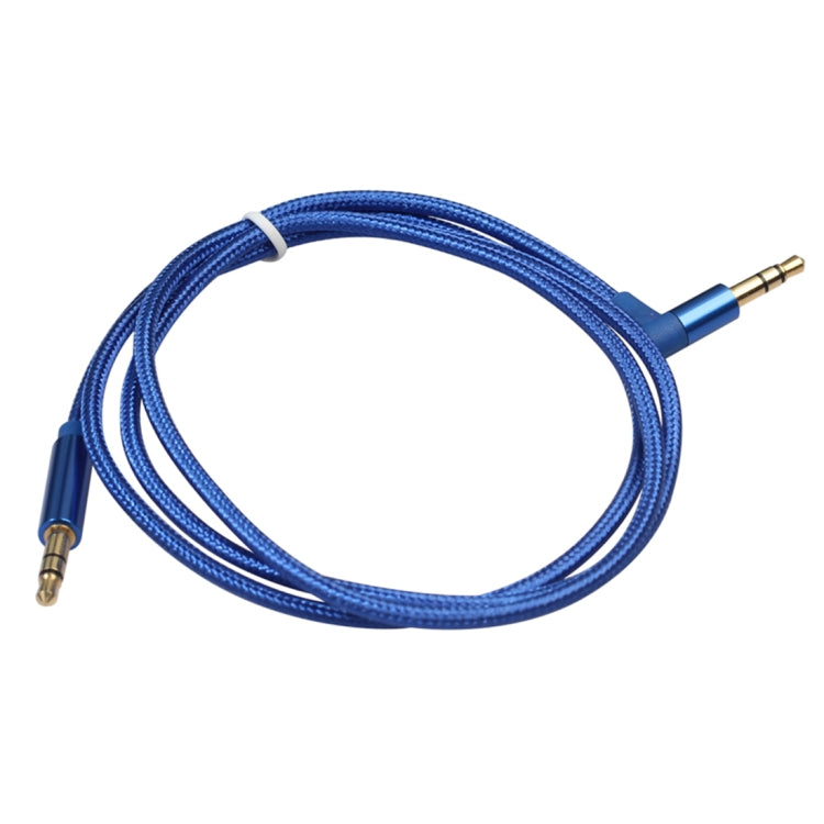 AV01 3.5mm Male to Male Elbow Audio Cable, Length: 1m (Blue) - Aux Cable by buy2fix | Online Shopping UK | buy2fix