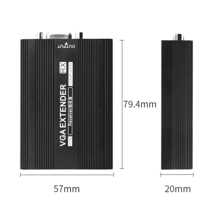 Measy VGA1815 VGA Extender Transmitter and Receiver Converter, POE Single Power Supply, Transmission Distance: 150m(US Plug) - VGA Extender by Measy | Online Shopping UK | buy2fix