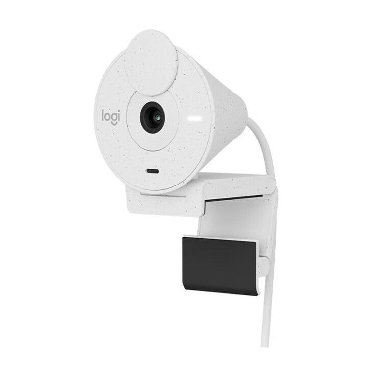 Logitech Brio 300 2MP 1080P Full HD IP Camera with Noise Reduction Microphone (White) - HD Camera by Logitech | Online Shopping UK | buy2fix