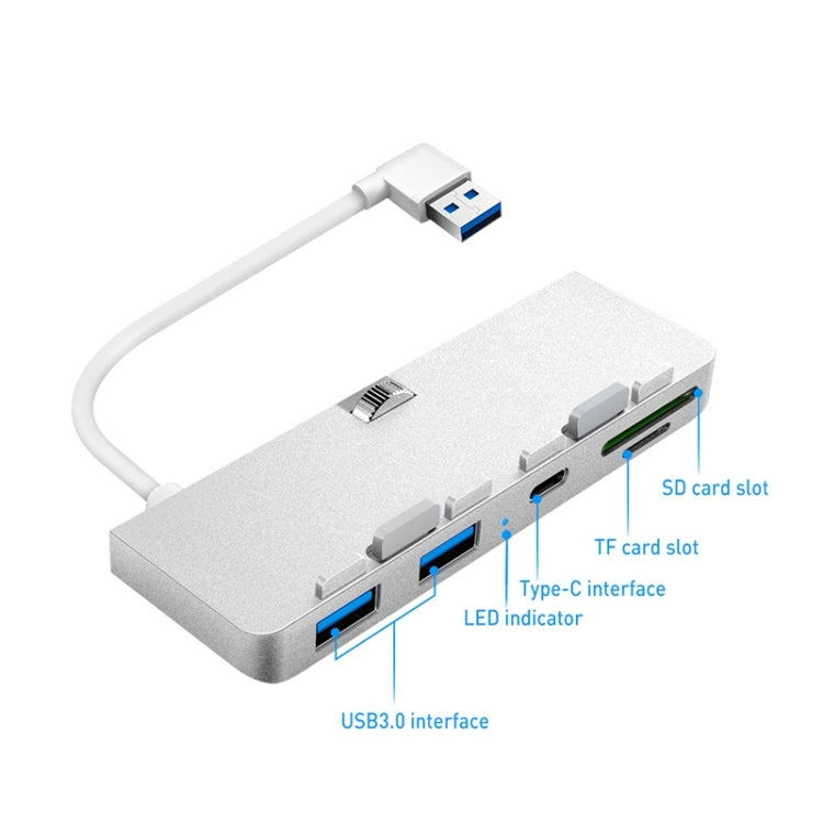 Rocketek HC413 Type-C + USB3.0 x 2 + SD / TF Card Reader HUB Adapter - USB 3.0 HUB by ROCKETEK | Online Shopping UK | buy2fix