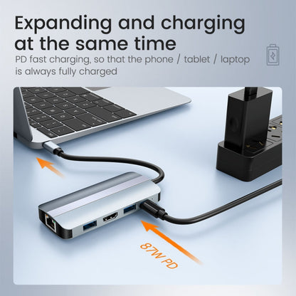 BYL-2206 9 in 1 USB-C / Type-C to USB Multifunctional Docking Station HUB Adapter - Computer & Networking by buy2fix | Online Shopping UK | buy2fix