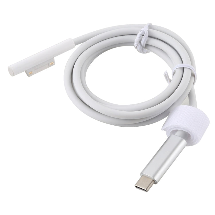 Surface Pro 7 / 6 / 5 to USB-C / Type-C Male Interfaces Power Adapter Charger Cable for Microsoft Surface Pro 7 / 6 / 5 / 4 / 3 / Microsoft Surface Go(White) -  by buy2fix | Online Shopping UK | buy2fix