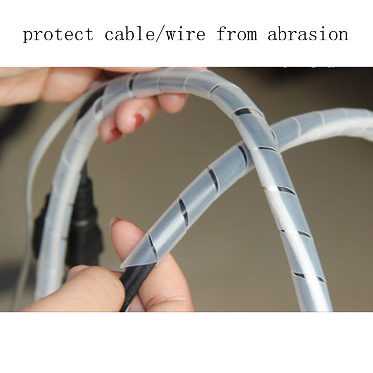 18m PE Spiral Pipes Wire Winding Organizer Tidy Tube, Nominal Diameter: 4mm(White) - Cable Ties & Organizers by buy2fix | Online Shopping UK | buy2fix