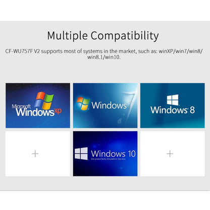 COMFAST CF-WU757F 150Mbps Wireless USB 2.0 Free Driver WiFi Adapter External Network Card with 6dBi External Antenna - USB Network Adapter by COMFAST | Online Shopping UK | buy2fix