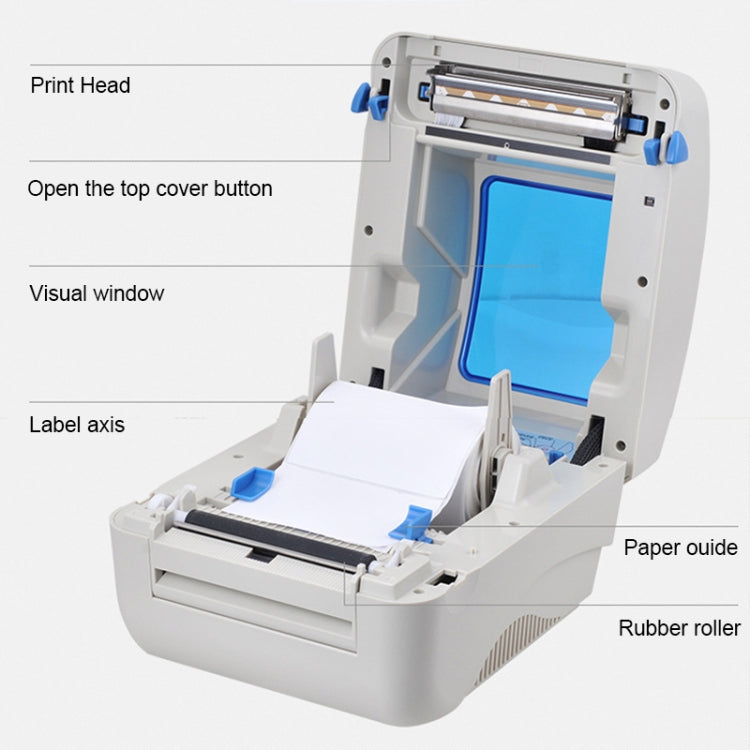 Xprinter XP-460B USB Port Thermal Automatic Calibration Barcode Printer - Printer by Xprinter | Online Shopping UK | buy2fix