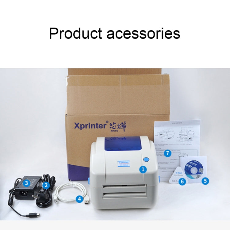 Xprinter XP-460B USB Port Thermal Automatic Calibration Barcode Printer - Printer by Xprinter | Online Shopping UK | buy2fix