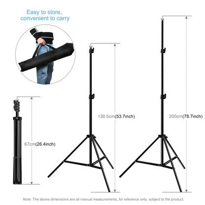 PULUZ 2x2m Photo Studio Background Support Stand Backdrop Crossbar Bracket Kit with Red / Blue / Green Backdrops -  by PULUZ | Online Shopping UK | buy2fix