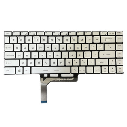 US Version Laptop Keyboard with Backlight for MSI GS65 / GS65VR / MS-16Q2 / Stealth 8SE /8SF / 8SG /Thin 8RE / Thin 8RF (Silver) - Replacement Keyboards by buy2fix | Online Shopping UK | buy2fix