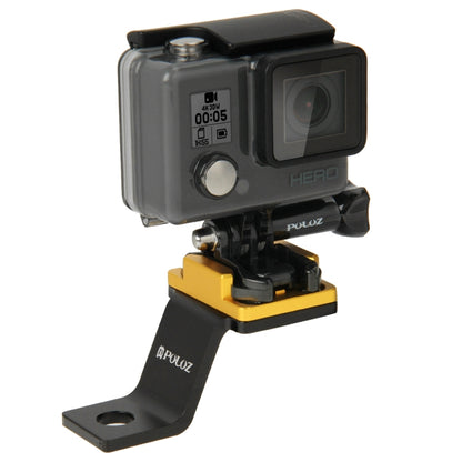 PULUZ Fixed Metal Motorcycle Holder Mount for GoPro Hero11 Black / HERO10 Black /9 Black /8 Black /7 /6 /5 /5 Session /4 Session /4 /3+ /3 /2 /1, DJI Osmo Action and Other Action Cameras(Gold) - DJI & GoPro Accessories by PULUZ | Online Shopping UK | buy2fix