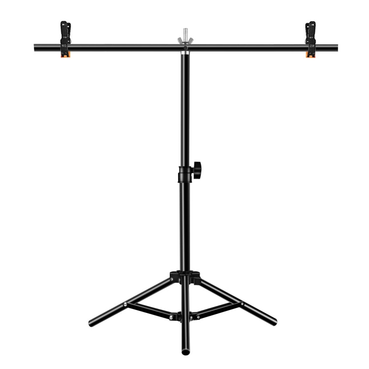 67cm T-Shape Photo Studio Background Support Stand Backdrop Crossbar Bracket with Clips, No Backdrop(Black) - Camera Accessories by PULUZ | Online Shopping UK | buy2fix