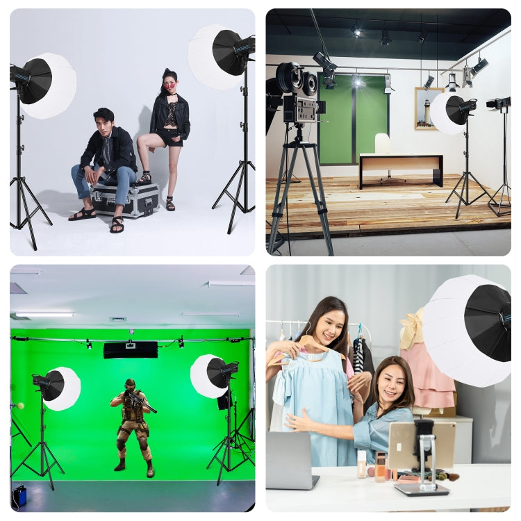 PULUZ 220V 150W Studio Video Light 3200K-5600K Dual Color Temperature Built-in Dissipate Heat System with Remote Control(US Plug) - Camera Accessories by PULUZ | Online Shopping UK | buy2fix