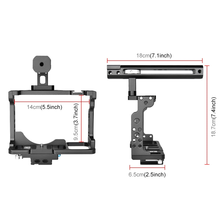 PULUZ Video Camera Cage Filmmaking Rig with Handle for Nikon Z6 / Z7(Black) - Camera Cage by PULUZ | Online Shopping UK | buy2fix