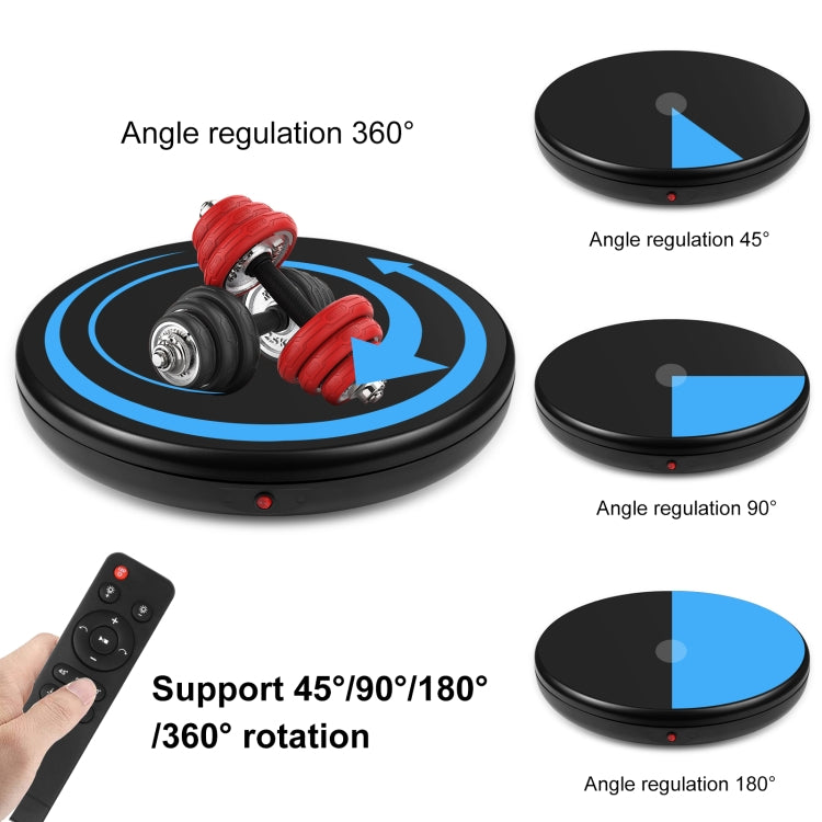PULUZ 45cm Remote Control Adjusting Speed Rotating Turntable Display Stand, Black, Load 100kg(US Plug) - Camera Accessories by PULUZ | Online Shopping UK | buy2fix