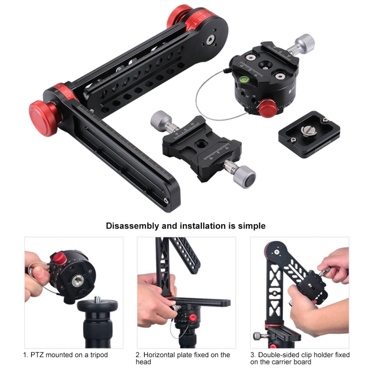 PULUZ 720 Degree Panoramic Aluminum Alloy Ball Head Quick Release Plate Kits - Tripod Heads by PULUZ | Online Shopping UK | buy2fix