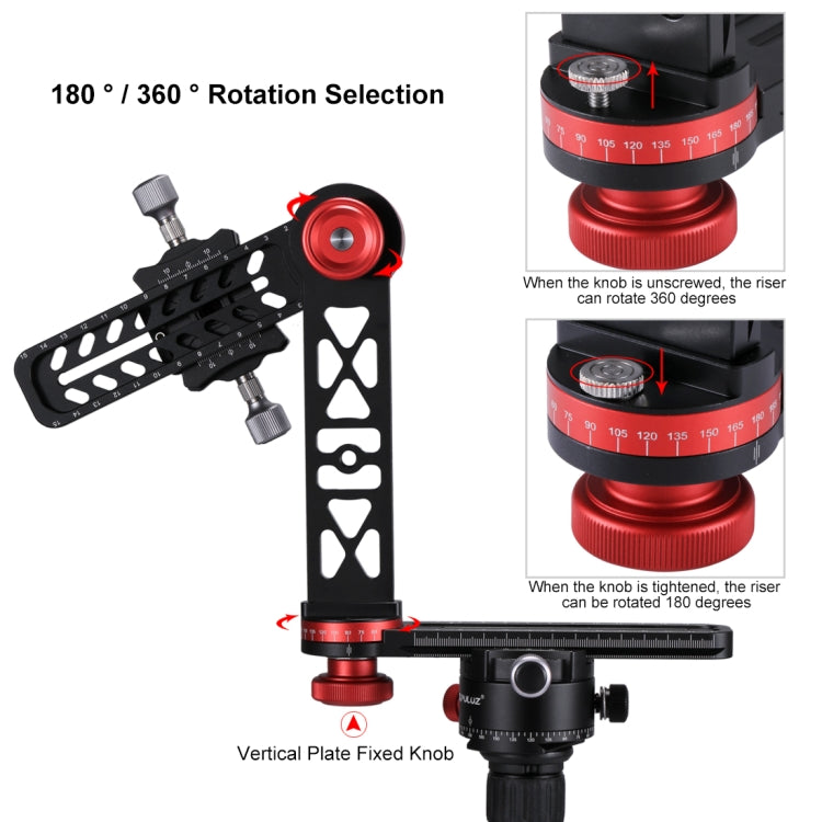 PULUZ 720 Degree Panoramic Aluminum Alloy Ball Head Quick Release Plate Kits - Tripod Heads by PULUZ | Online Shopping UK | buy2fix