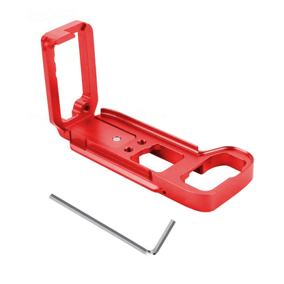 PULUZ 1/4 inch Vertical Shoot Quick Release L Plate Bracket Base Holder for Sony A9 (ILCE-9) / A7 III/ A7R III(Red) - L-Bracket by PULUZ | Online Shopping UK | buy2fix