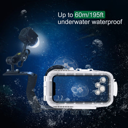 PULUZ 60m Underwater LED Photography Fill Light 7.4V/1100mAh Diving Light for GoPro, Insta360, DJI and Other Action Cameras(Black) - Waterproof Light by PULUZ | Online Shopping UK | buy2fix