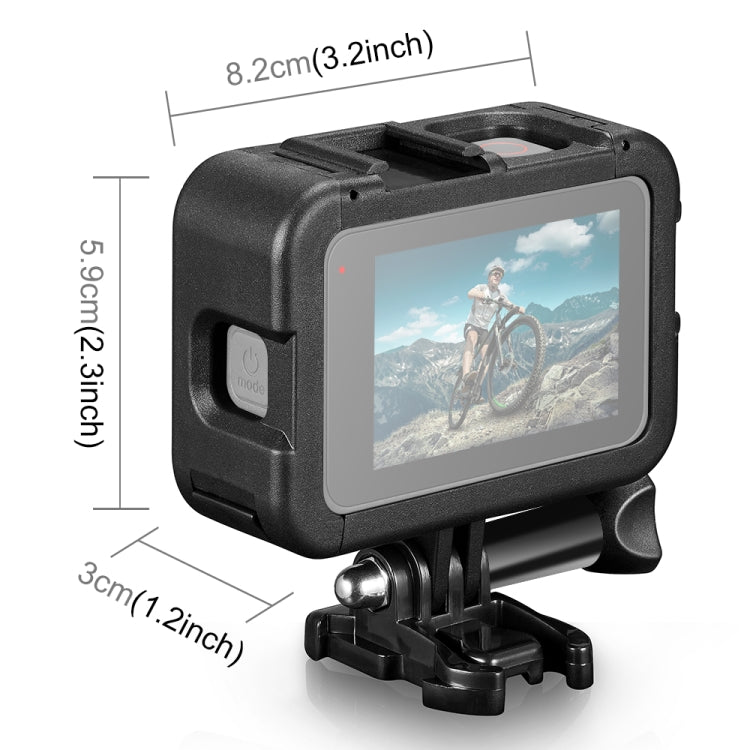 PULUZ Frame Expansion PA Cage with Side Interface Cover for GoPro HERO13 Black /12 Black /11 Black /10 Black /9 Black(Black) - Protective Frame by PULUZ | Online Shopping UK | buy2fix