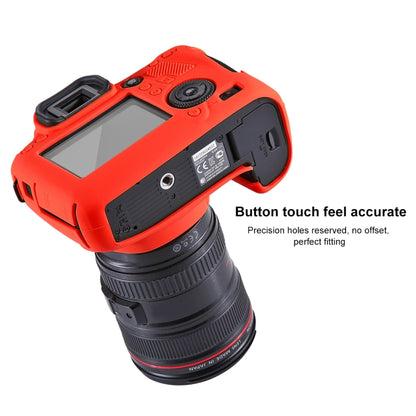 PULUZ Soft Silicone Protective Case for Canon EOS 6D(Red) - Camera Accessories by PULUZ | Online Shopping UK | buy2fix