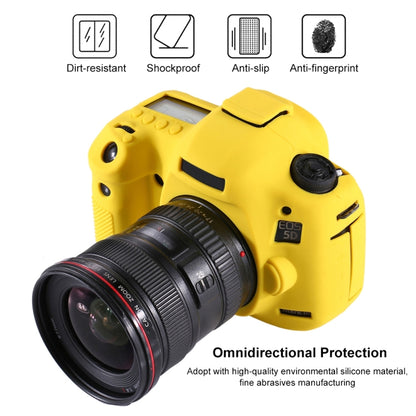 PULUZ Soft Silicone Protective Case for Canon EOS 5D Mark III / 5D3(Yellow) - Protective Case by PULUZ | Online Shopping UK | buy2fix