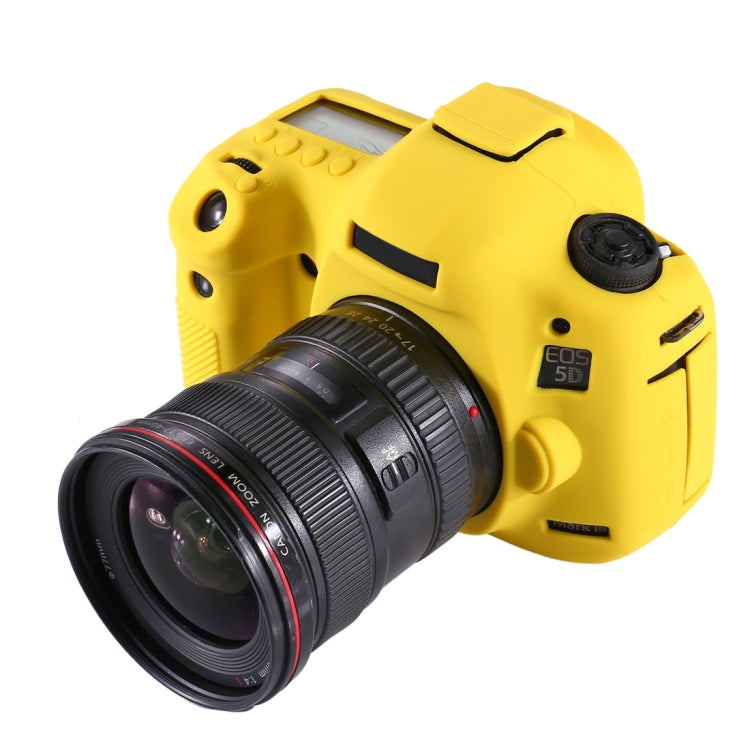 PULUZ Soft Silicone Protective Case for Canon EOS 5D Mark III / 5D3(Yellow) - Protective Case by PULUZ | Online Shopping UK | buy2fix