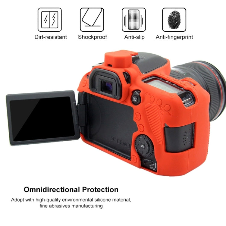 PULUZ Soft Silicone Protective Case for Canon EOS 80D(Red) - Camera Accessories by PULUZ | Online Shopping UK | buy2fix