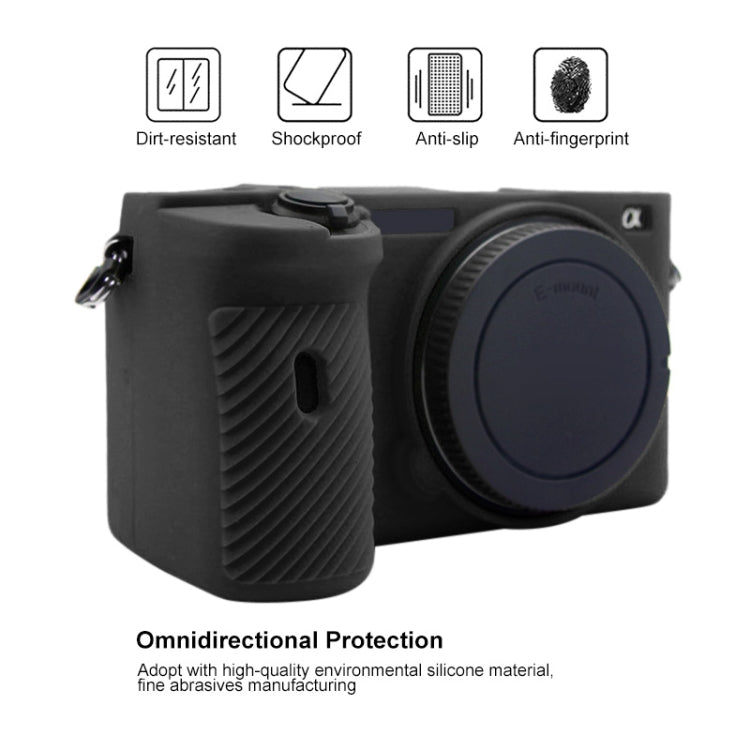 PULUZ Soft Silicone Protective Case for Sony A6600 / ILCE-6600 (Black) - Camera Accessories by buy2fix | Online Shopping UK | buy2fix