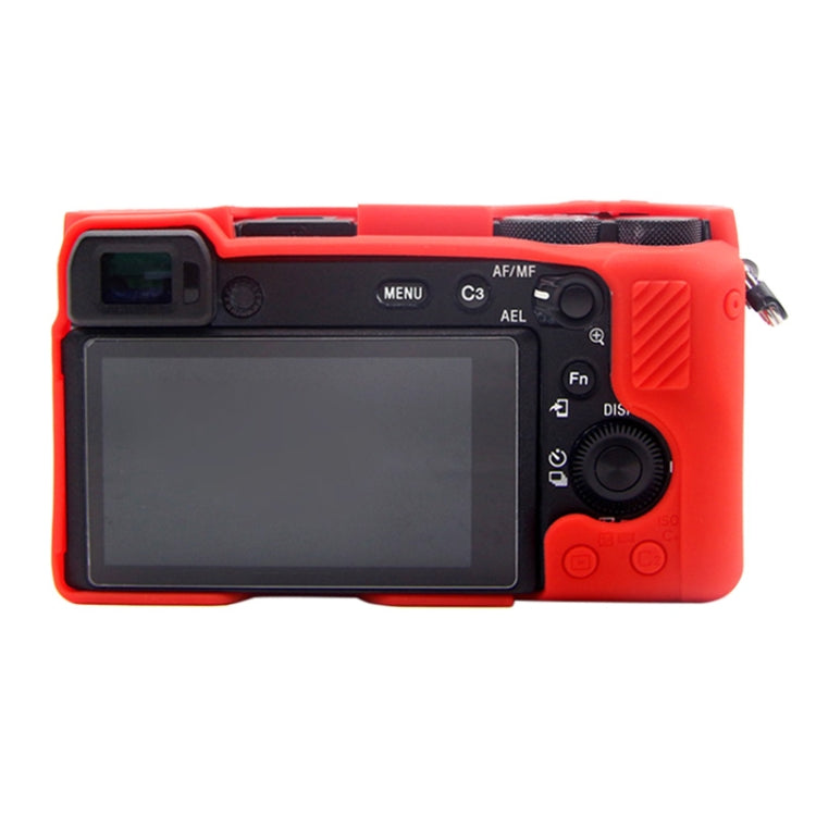 PULUZ Soft Silicone Protective Case for Sony A6600 / ILCE-6600 (Red) - Camera Accessories by buy2fix | Online Shopping UK | buy2fix