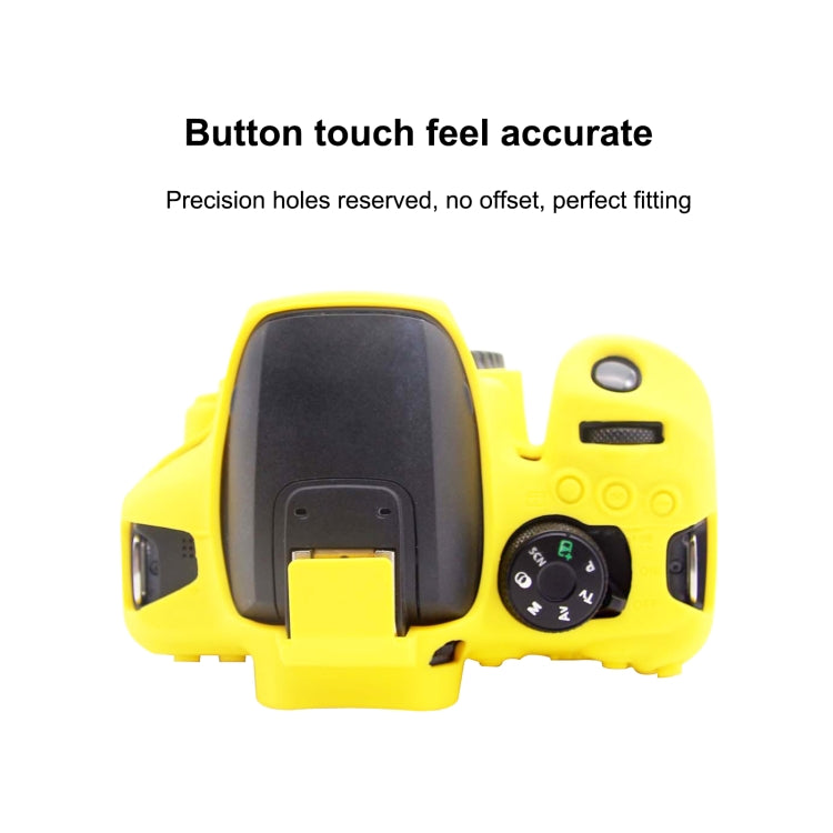 PULUZ Soft Silicone Protective Case for Canon EOS 850D(Yellow) - Camera Accessories by PULUZ | Online Shopping UK | buy2fix